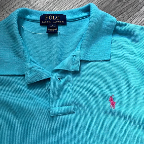 Polo by Ralph Lauren Blue with Pink horse youth large 14-16 - Picture 3 of 6